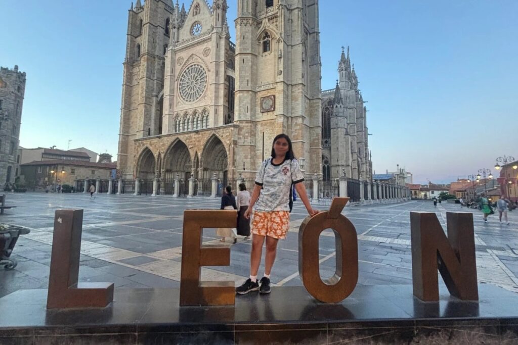 Catherine Cruz in Leon, Spain