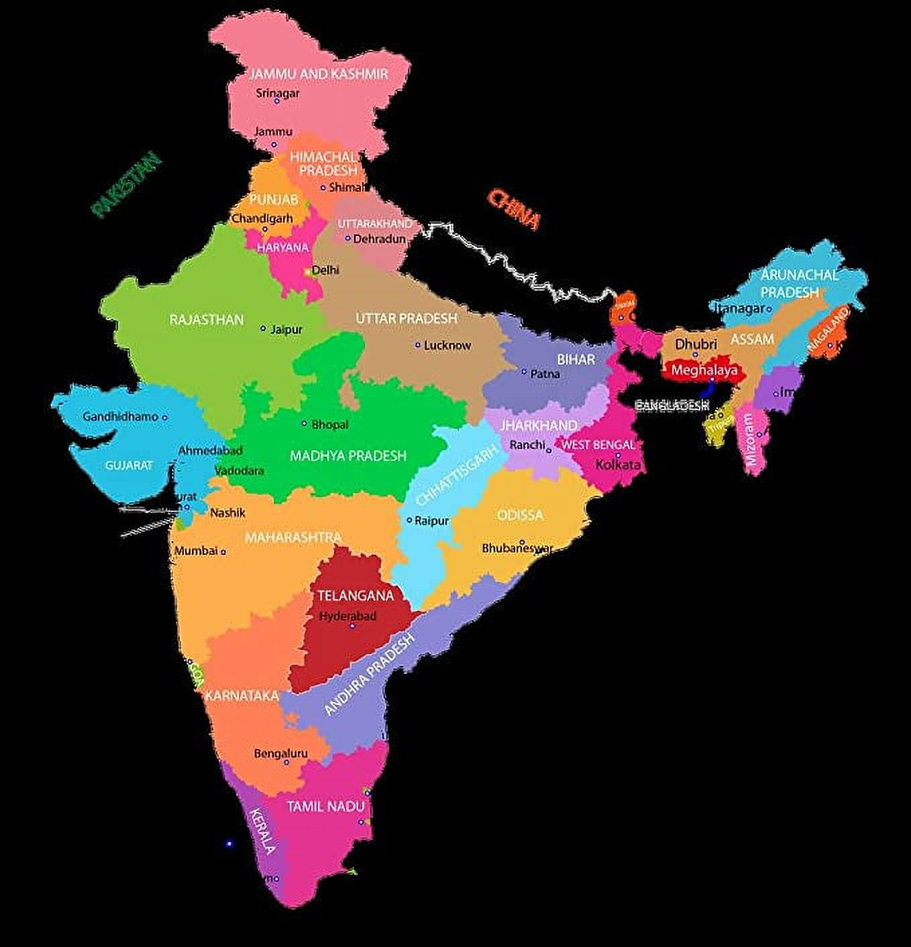 Indian state map