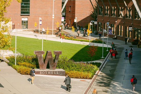 Campus W structure on the south side of UW Bothell campus