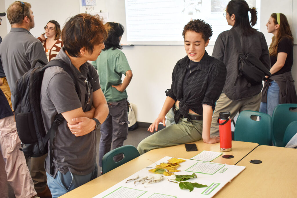 A group of people in a classroom.