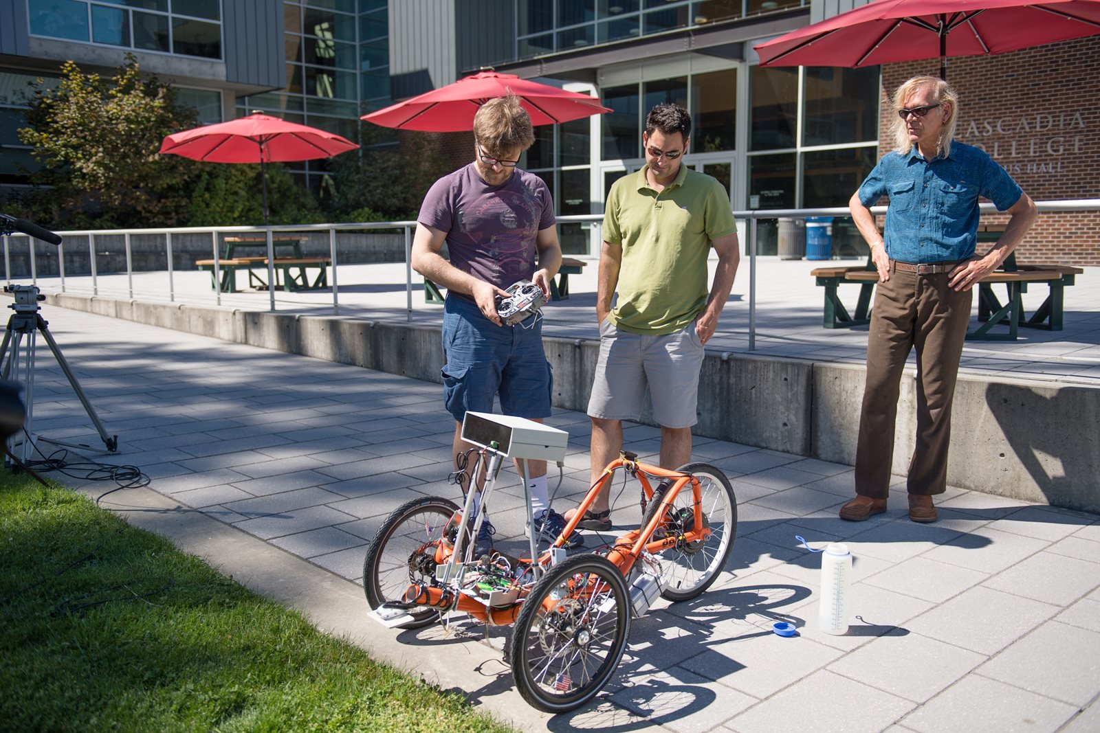 Folsom and students with trike