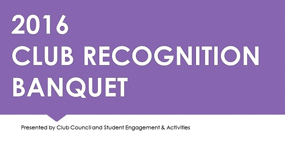 Recognition Banquet sign