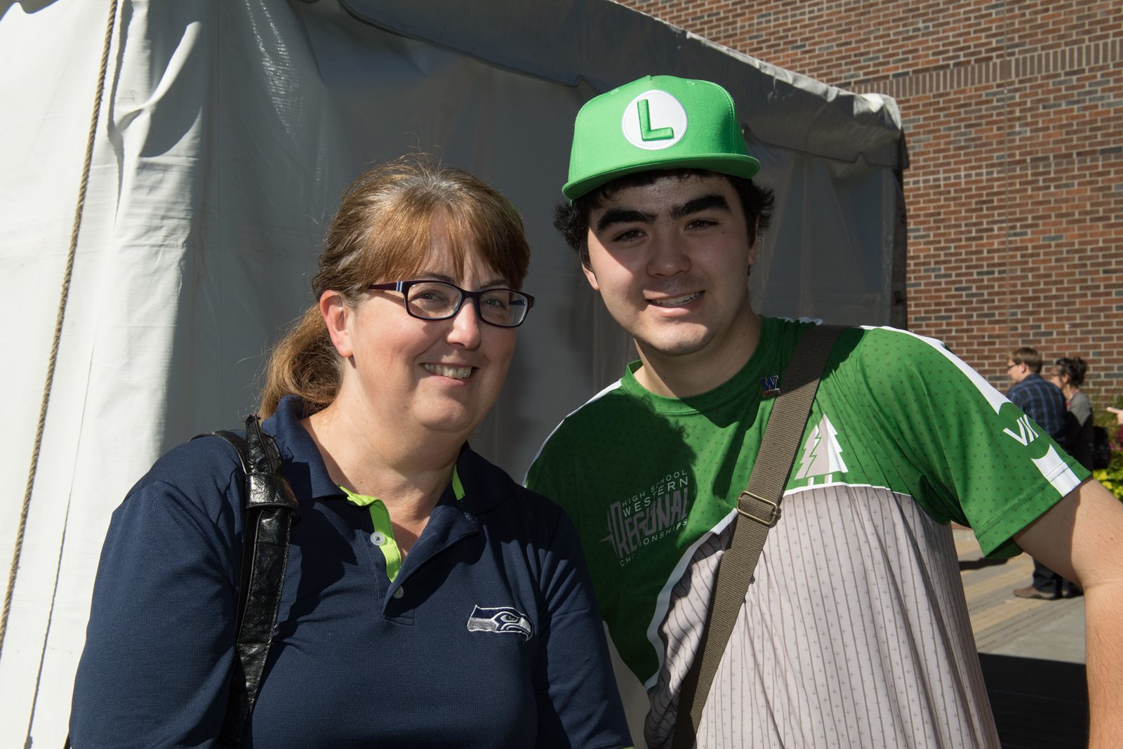 Catie O'Farrell and son Dennis Igawa