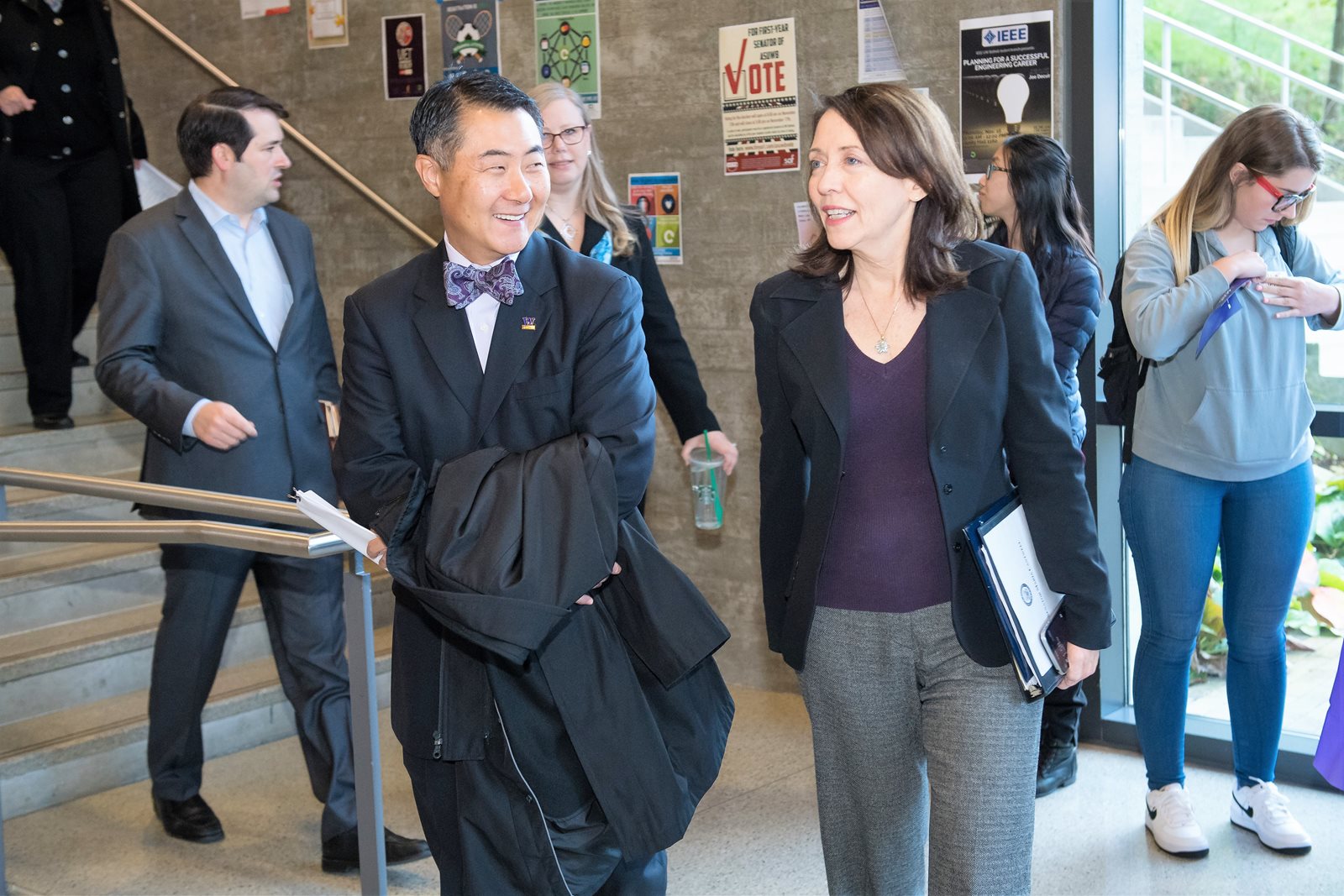 Chancellor Wolf Yeigh with Sen. Maria Cantwell