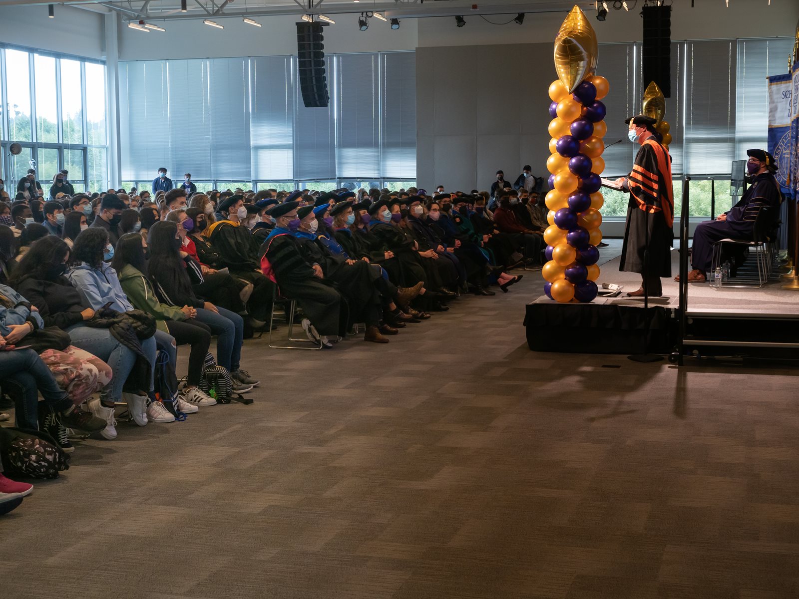 The crowd attending Convocation