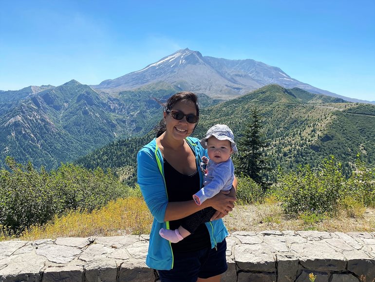 Cynthia Chang with daughter