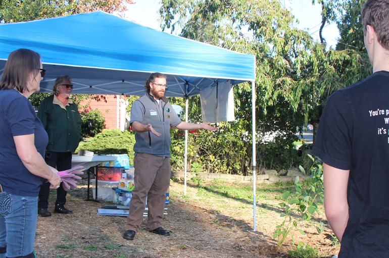 David Jackson speaking at a community event 