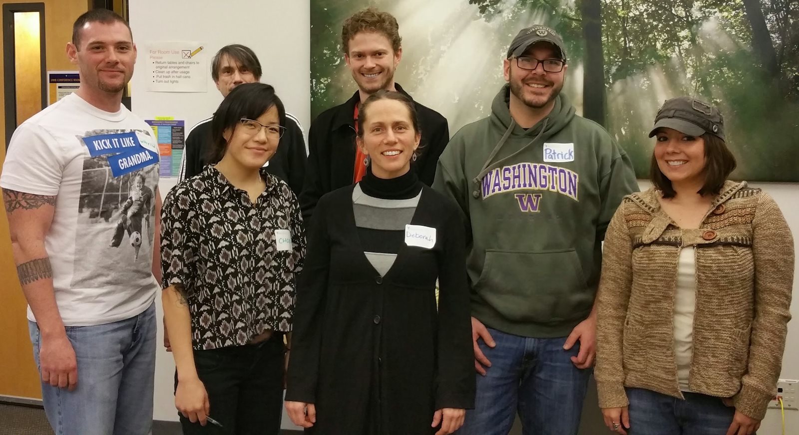 Photo of Deborah Oaks with students