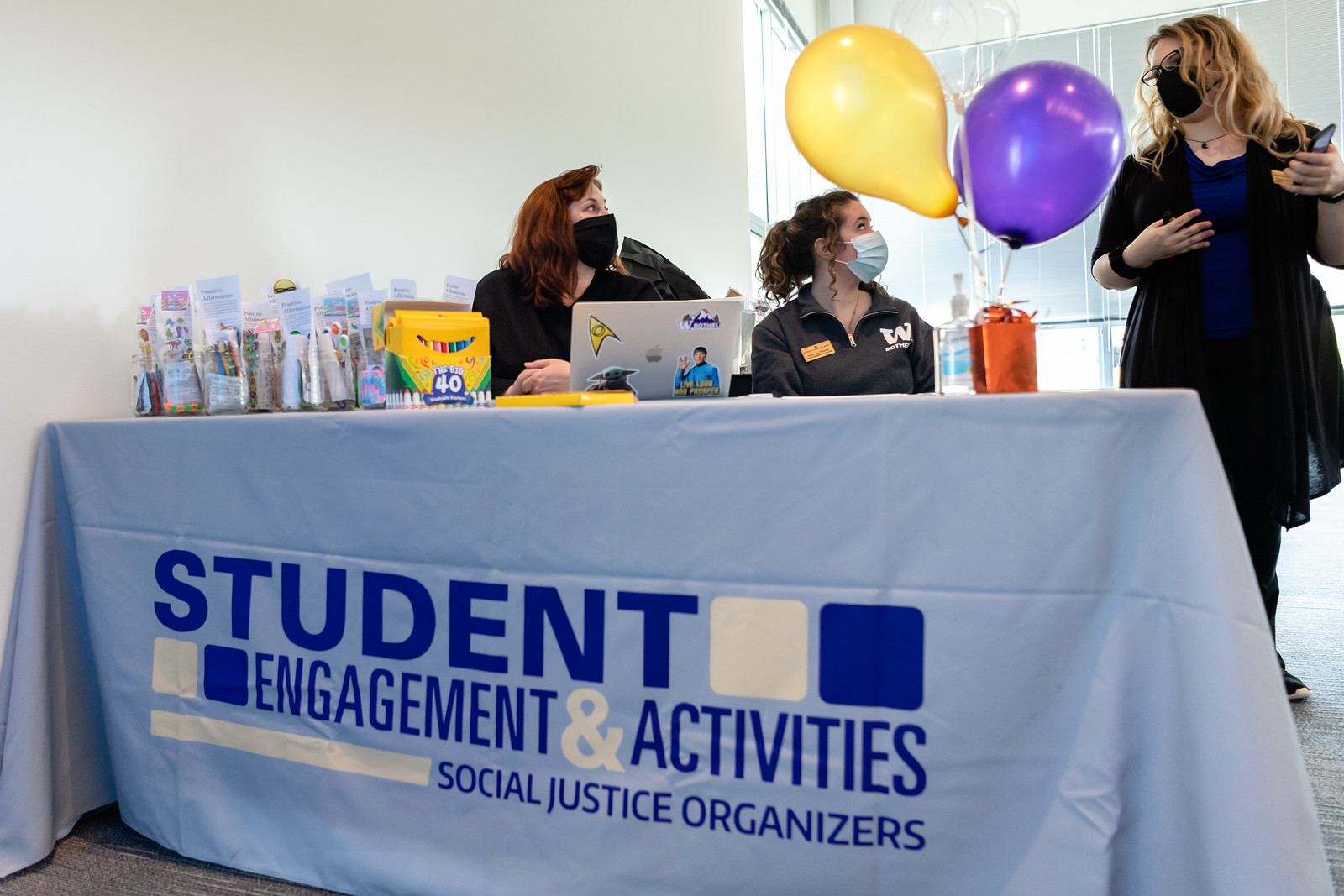 event organizers at the event check-in table