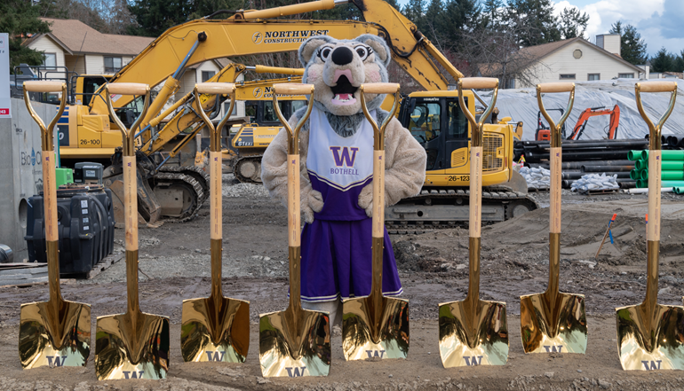 Holly Husky at groundbreaking 