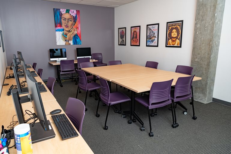 Newly furnished room at Student Diversity Center.