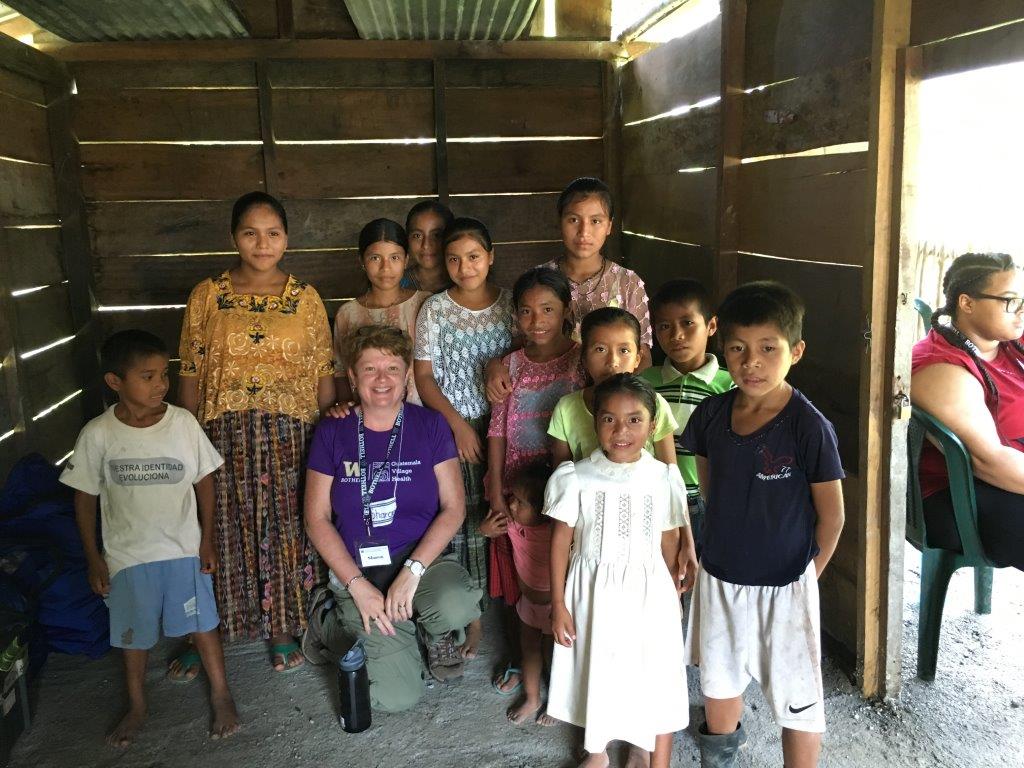 Sharon Watts with Young Patients