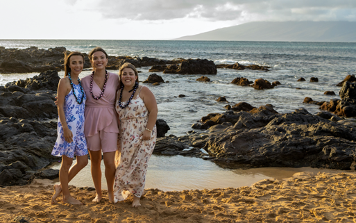 Meier sisters at the beach